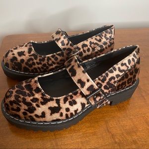 TORRID SIZE 8 Leopard Velvet Mary Janes Lug!